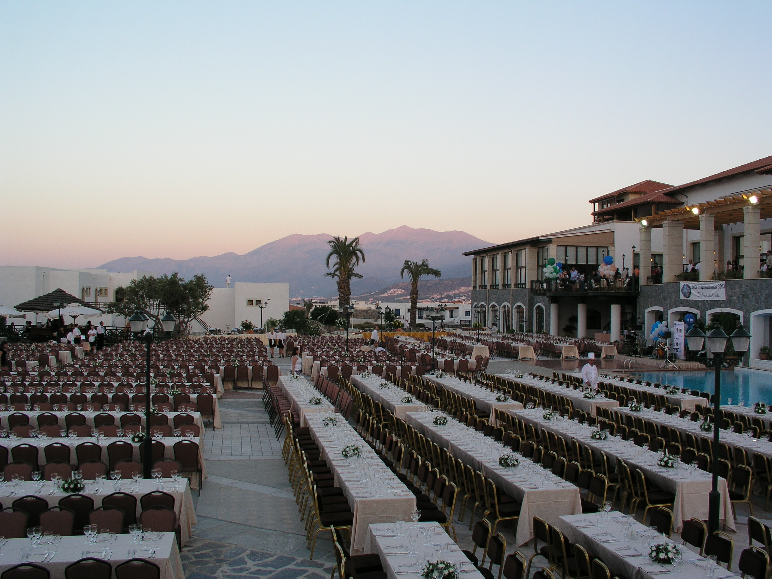 Gala dinner setup