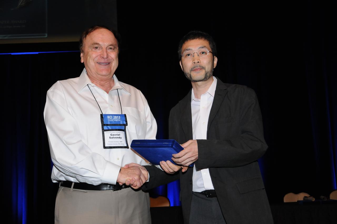 Best Paper Award for the 1st International Conference on Distributed, Ambient and Pervasive Interactions